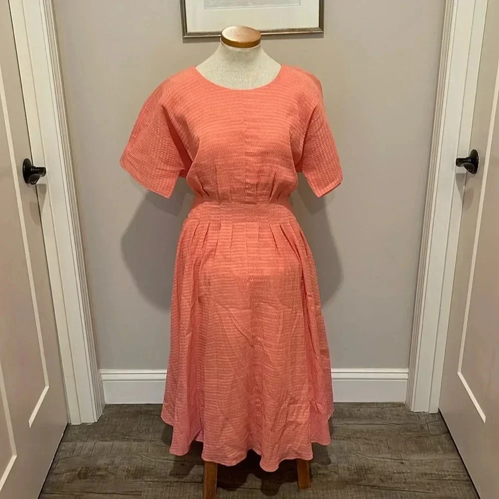 NWT!! Club Monaco - Swing Dress - Coral - Size 12 - Picture 3 of 10